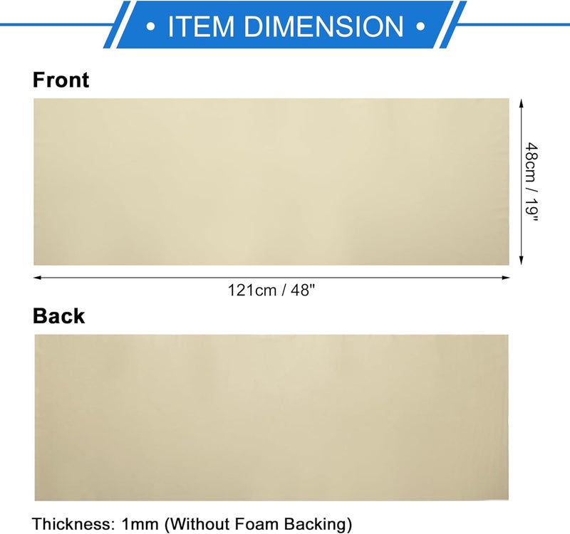 VekAuto Breathable Mesh Headliner Fabric 48" l x 19" W Interior Trim DIY Roof Repair Replacement for Car Truck RV SUV Automotive Breathable Mesh Fabric Beige - Image 4